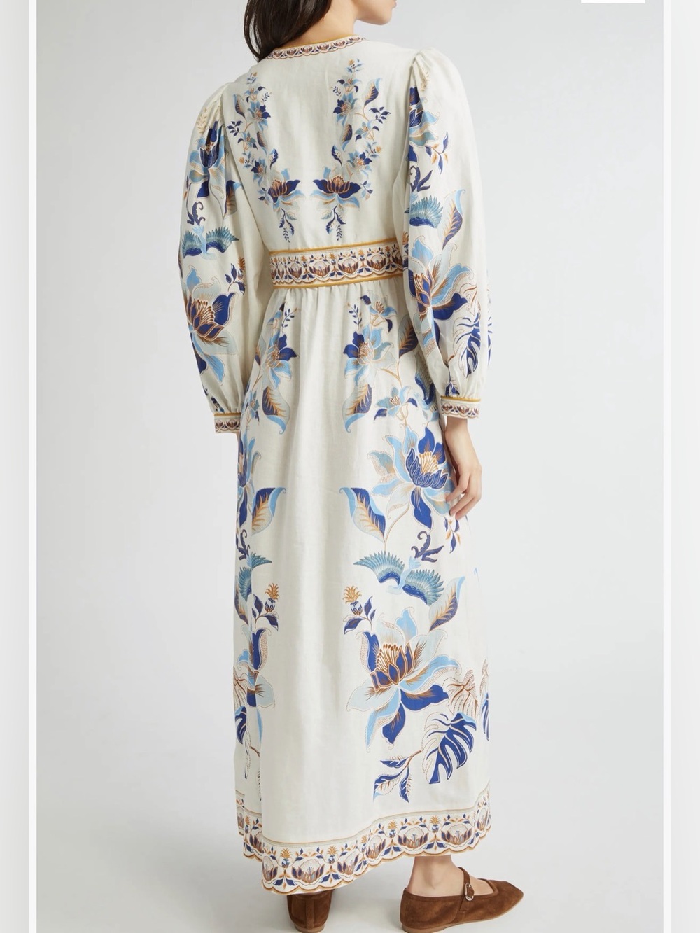 Farm Rio Linen Blend Maxi Dress XL - Picture 3 of 6